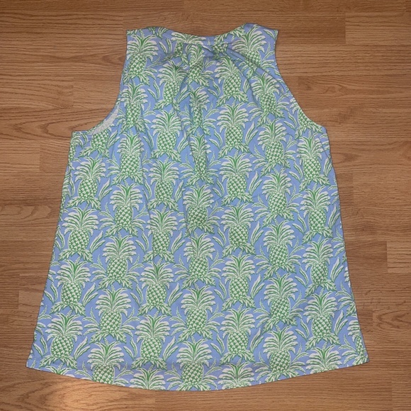 crown & ivy Sleeveless Cotton Top / Blouse with Pineapples - Picture 6 of 6